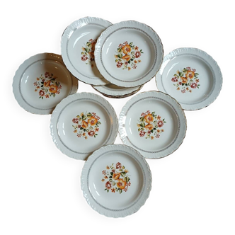 12 antique deep plates "Capri"