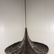 XXL rattan wicker hanging lamp 1960’s