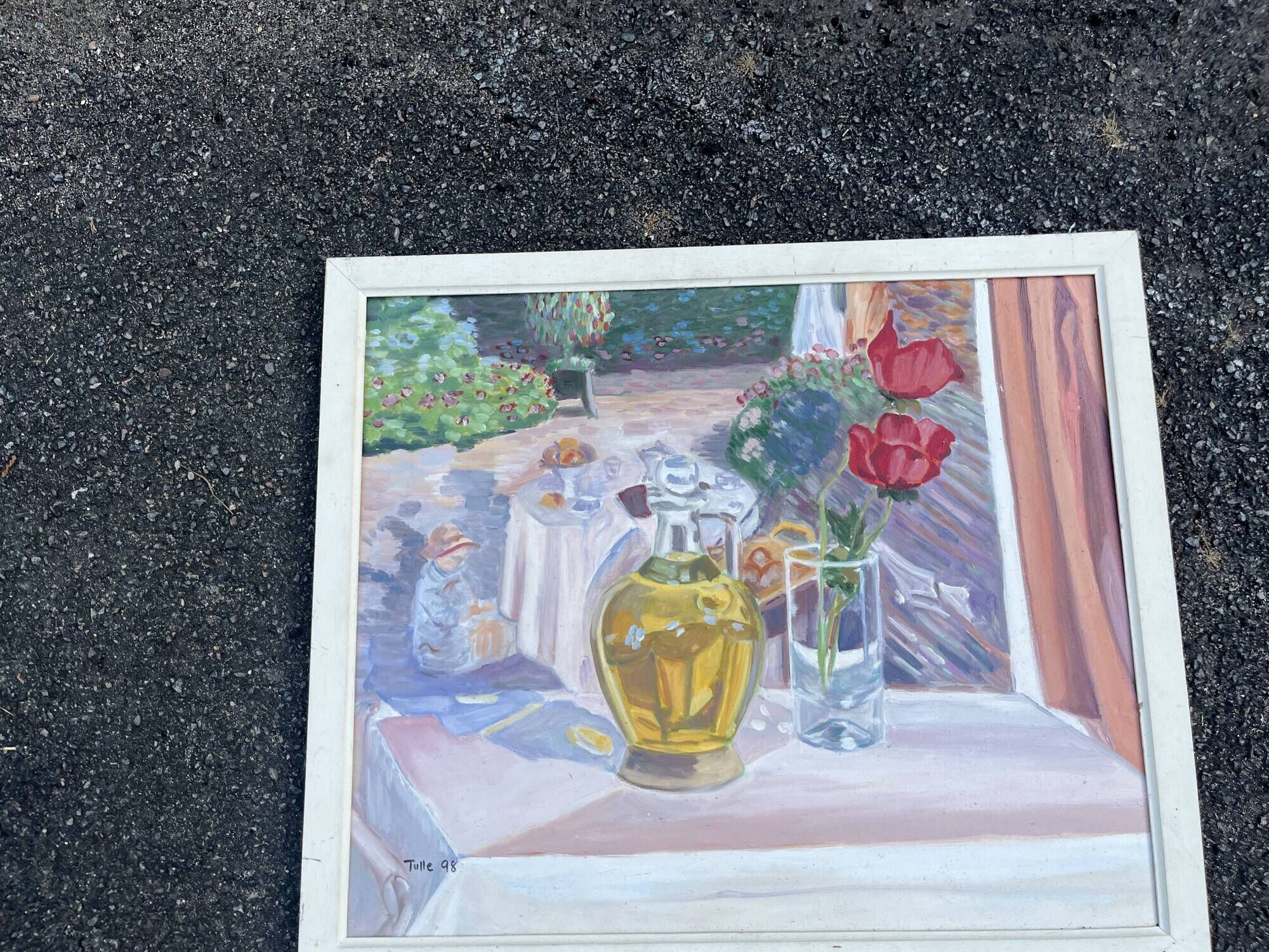 Still life with vase and flowers – Signed Tulle 98