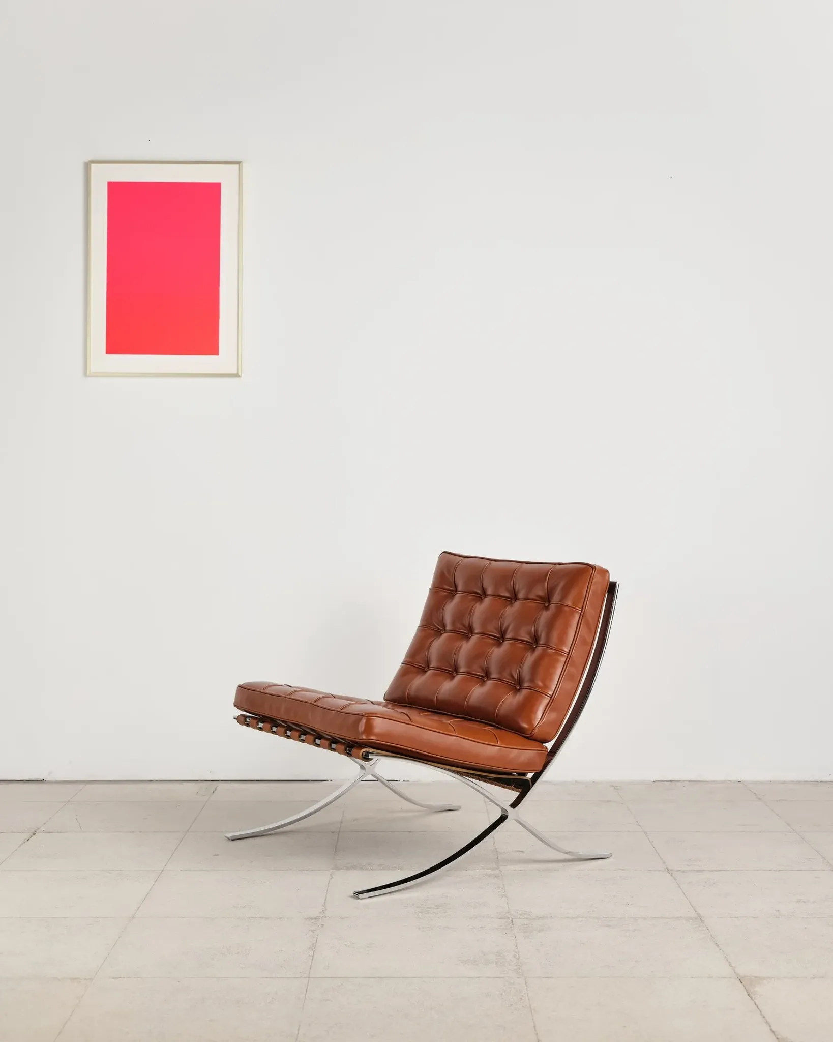 Barcelona chair in leather by Mies van der Rohe, Knoll International