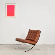 Barcelona chair in leather by Mies van der Rohe, Knoll International