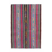 Vintage Turkish Hand-Knotted Wool Cotton Pink Kilim Area Rug 170x245
