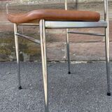 2 vintage leatherette and chrome chairs 1970
