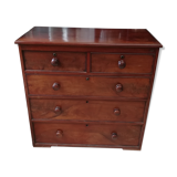 English chest of gold mahogany veneer