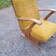 Sleigh armchair of the 40s/50s in oak