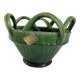 Vintage green glazed ceramic planter / cache-pot, Meyssac