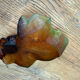 Daum glass paste leaf catchall