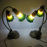Pair of nymphea lamps