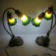 Paire de lampes nymphéas