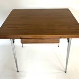 Formica table with extension and 2 chairs