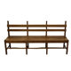 Solid oak brutalist robust bench, Netherlands 1950s