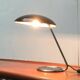 Metal table lamp model 6761 from the mid-century German period by Christian Dell for Kaiser Leuchten, 1960s.
