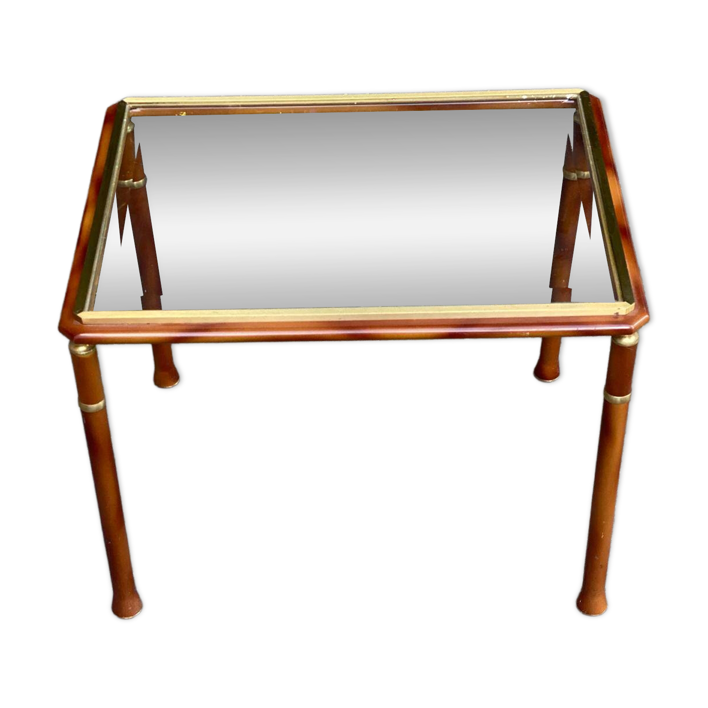 Scandinavian Art Deco style golden elm coffee table, 1960s
