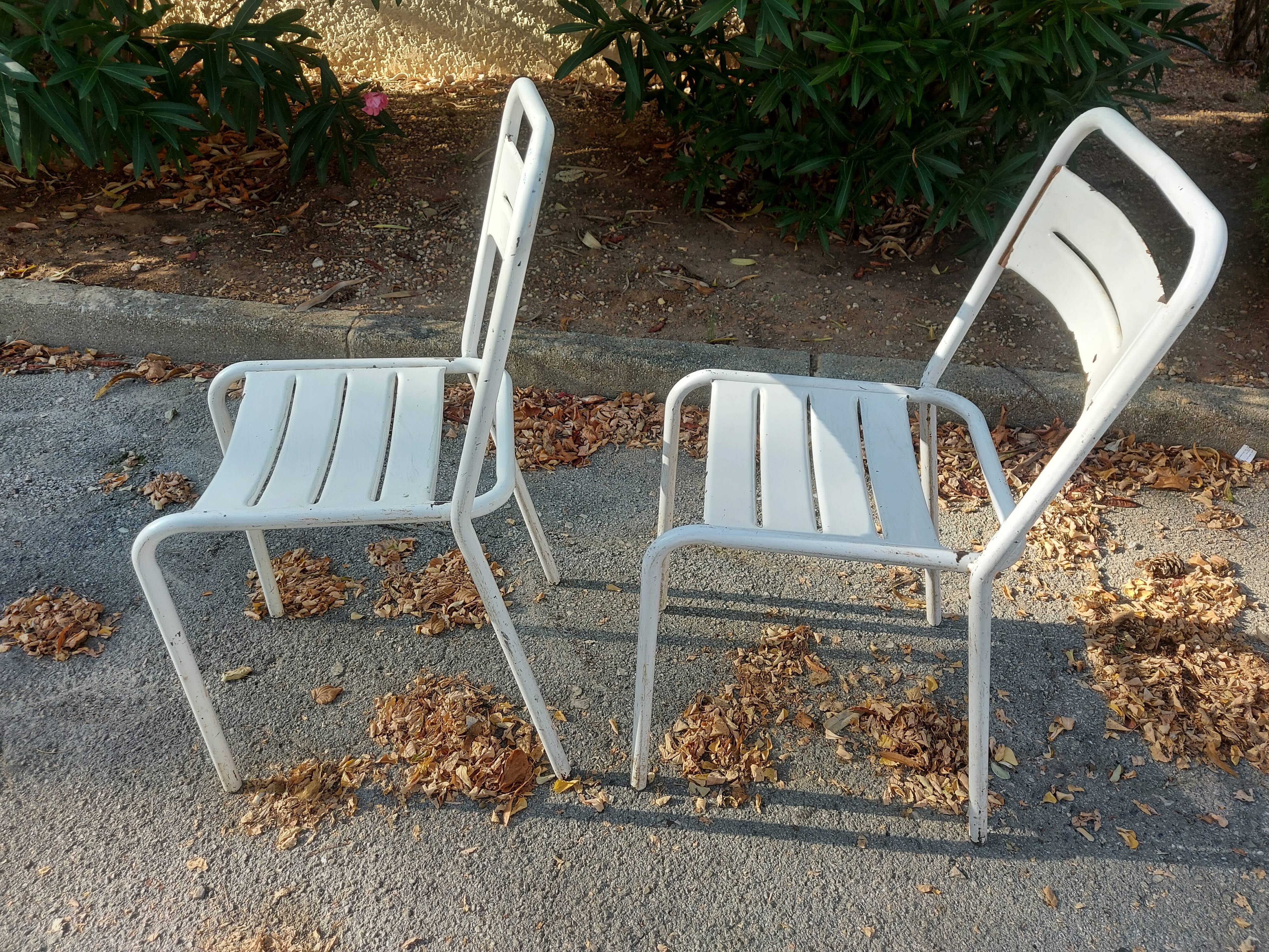 2 Chairs Tolix Garden Chairs