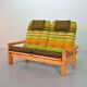 Yngve Ekstrom Scandinavian Design Pinewood 2-Seat Dymling Sofa Swedese 70s