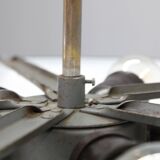 1940s Josef Hůrka for Napako Bauhaus UFO pendant light, metal & glass, restored