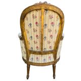 Louis XVI shepherdess in floral fabric