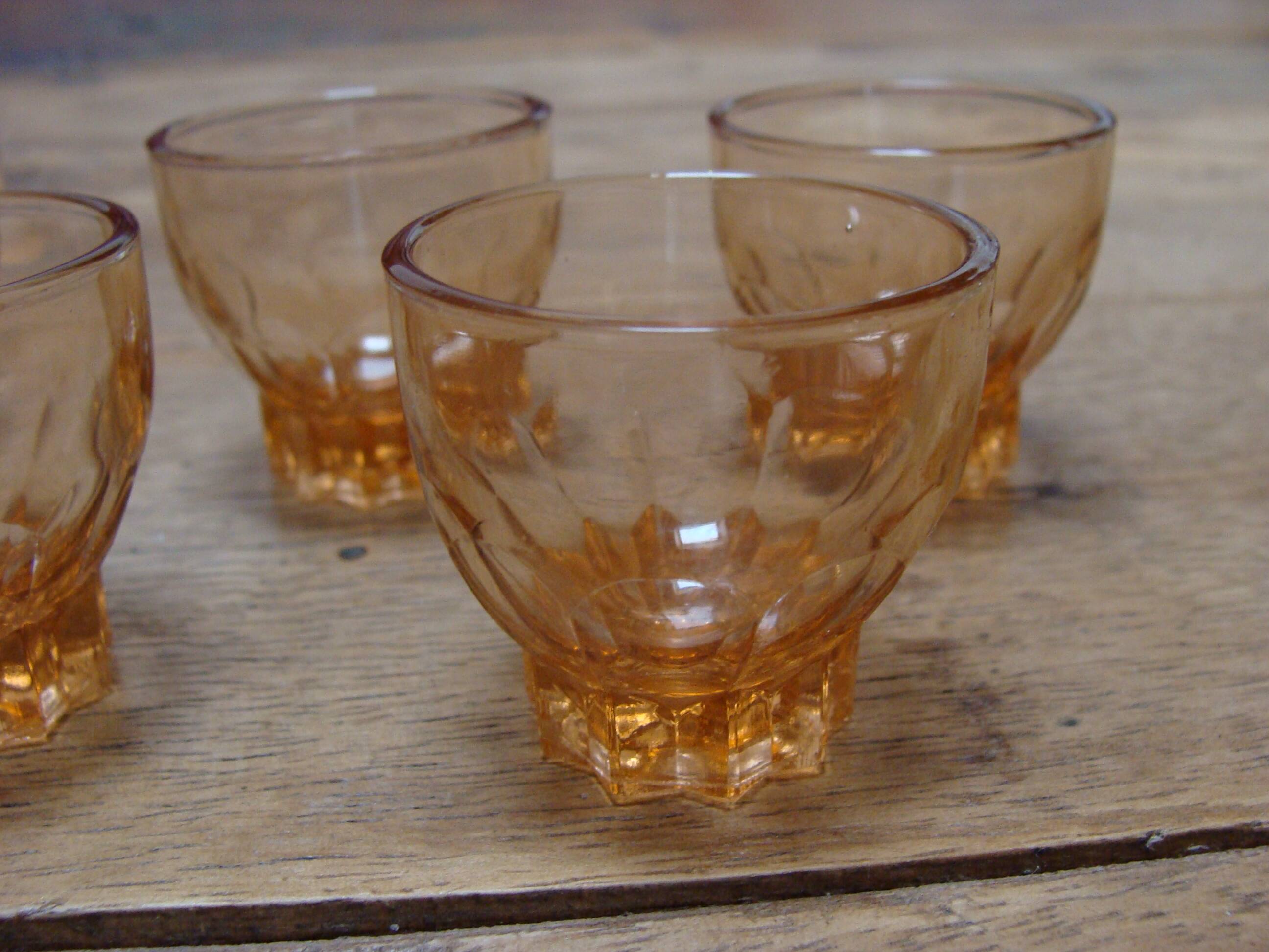 Art Deco liqueur glasses