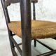 High back straw armchair