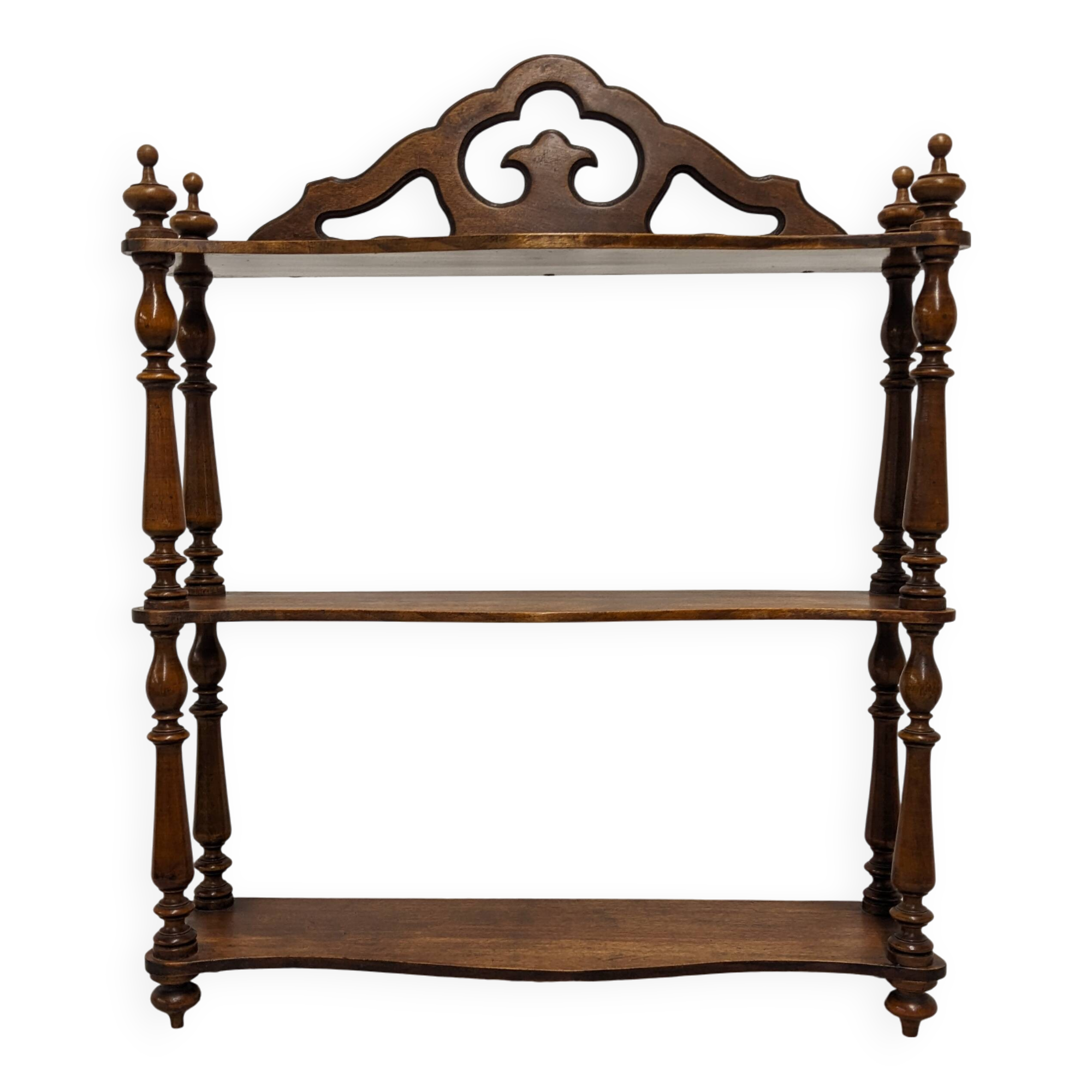 19th century mahogany wall shelf