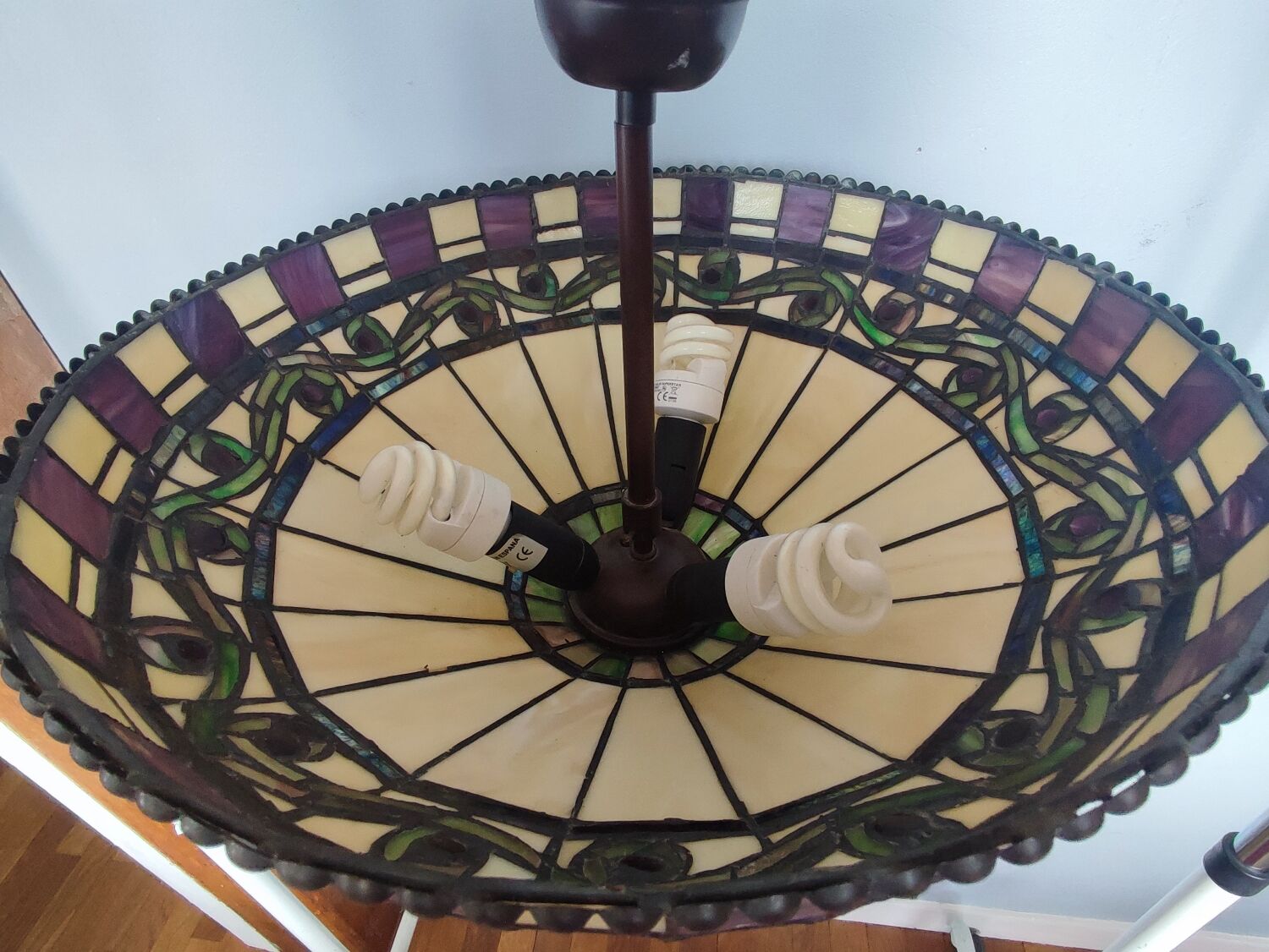 Vintage Tiffany style ceiling lamp