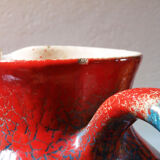 Ceramic pitcher of the potters of Accolay multicolored