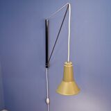 Dutch counterbalance arc wall lamp by Willem Hagoort for Hagoort Lighting, 1950s