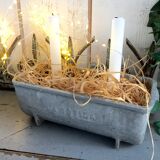 Pair of stainless steel planters