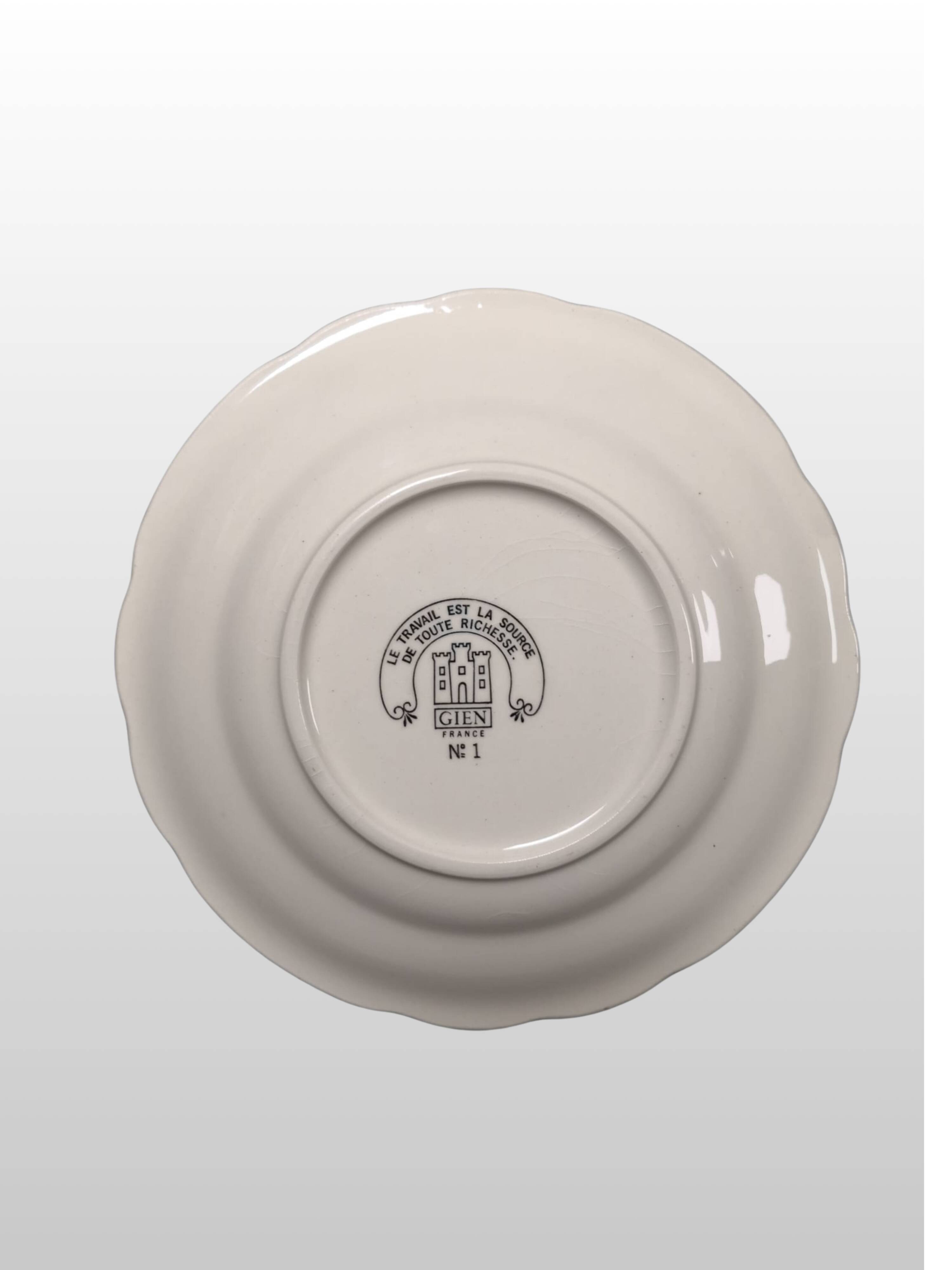 Set of 6 porcelain plates Rébus Gien