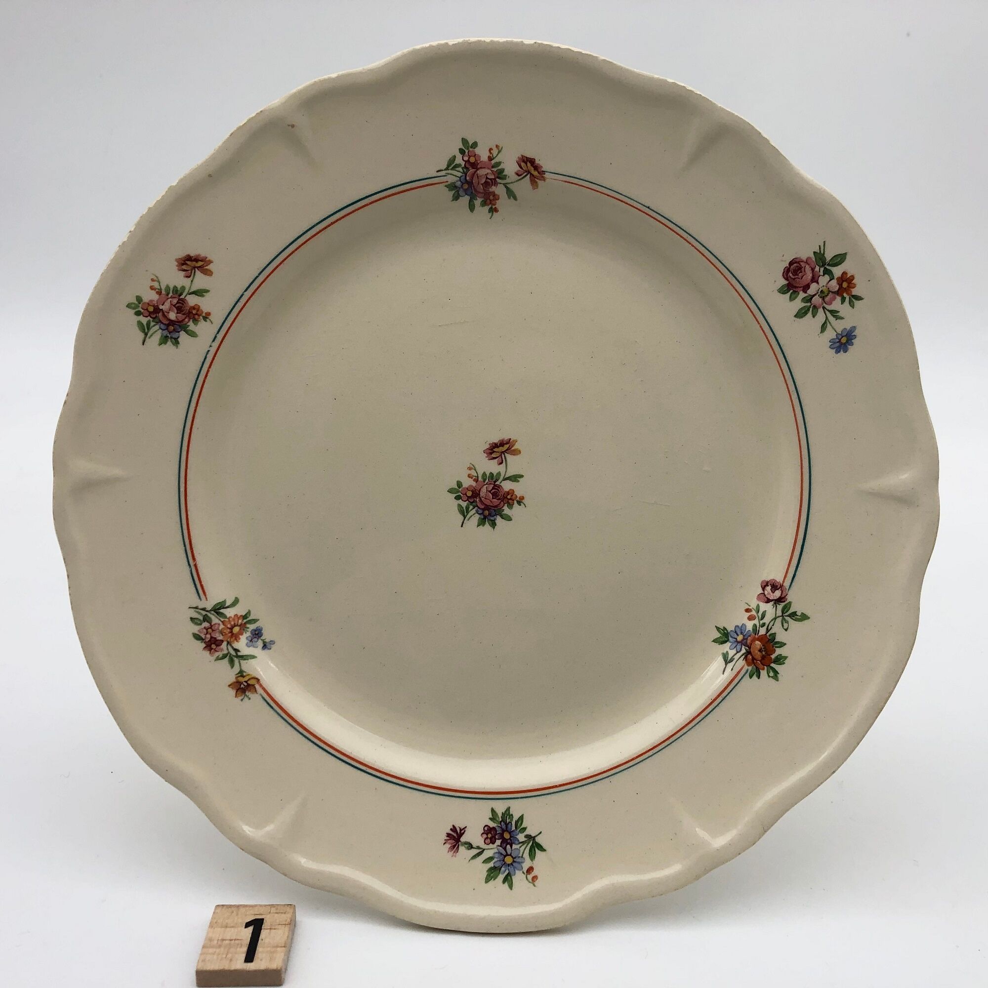 4 Dessert Plates "Moulin des Loups - Beauce model"