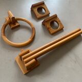 Pine bathroom accessories