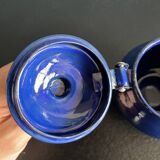 Mini théière bleue en tôle émaillée