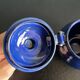 Mini blue enamelled sheet metal teapot