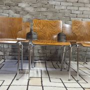6 vintage Scandinavian chairs from the 1970s.