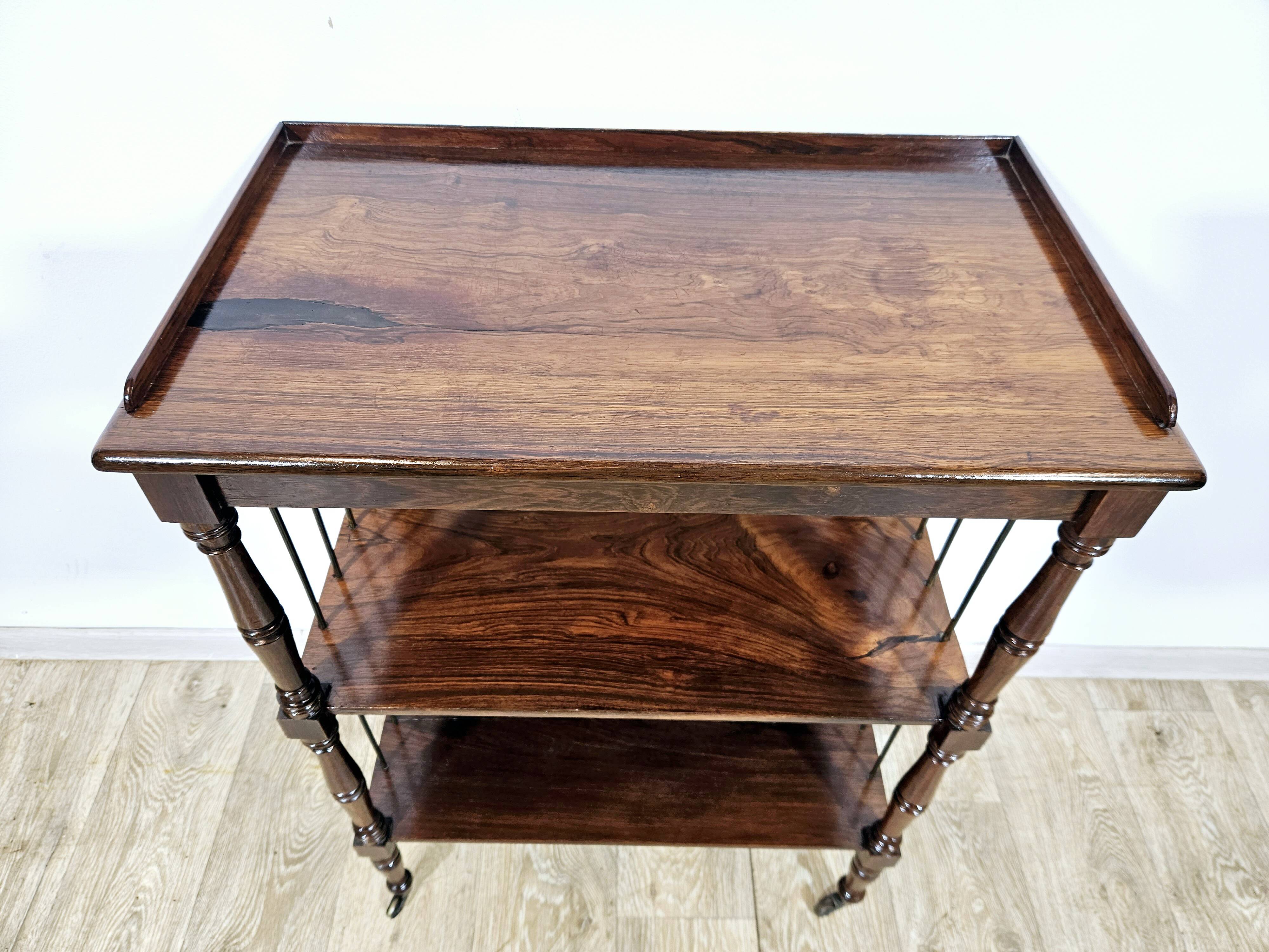 Étagère en polisandre Art Nouveau, début du 20e siècle