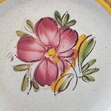Lot of 3 ceramic plates castellania made in italy flowers