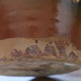 Old glazed terracotta pot