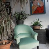 Fauteuil crapaud authentique XIXème restauré
