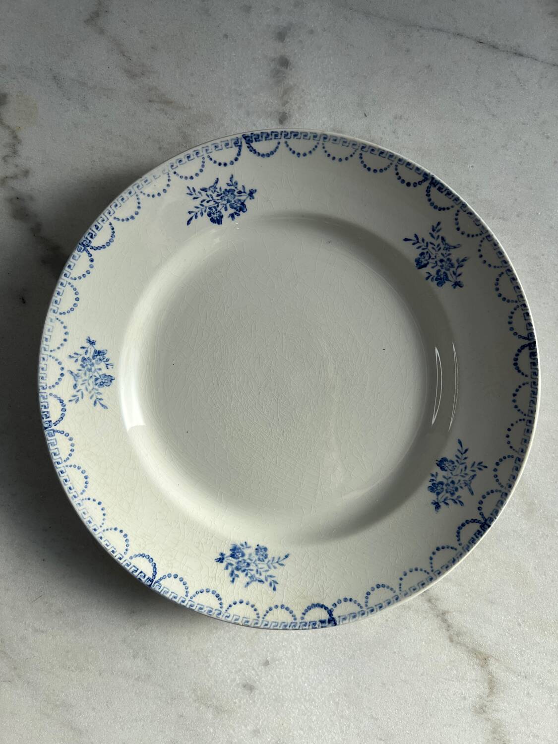 Saint-Amand plate with floral decoration