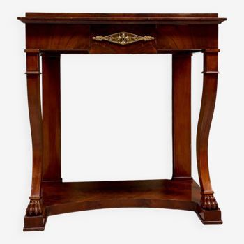 Console in flamed mahogany from empire 19th century