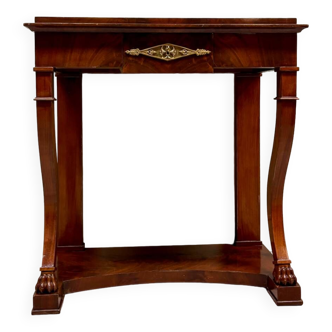 Console in flamed mahogany from empire 19th century