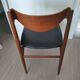 6 teak chairs, 1960s Scandinavian style, signed