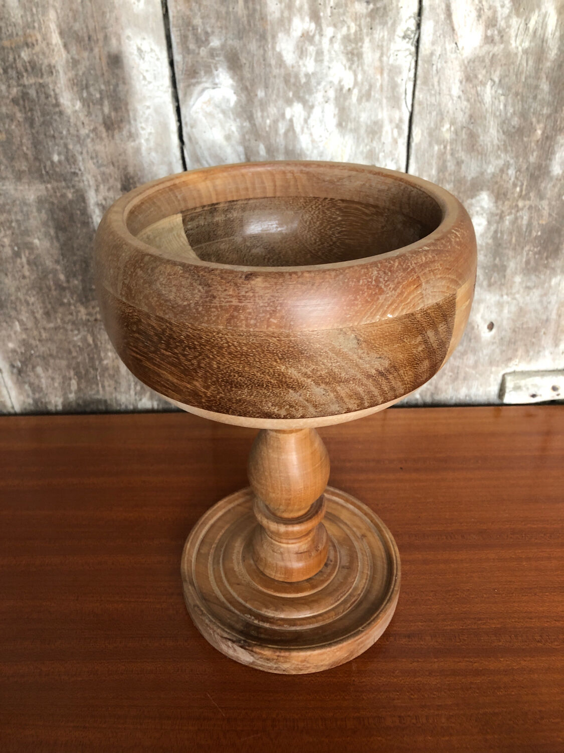 Old turned wood cutting