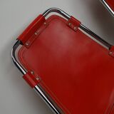 Set of Two Red Chairs by Dalvera for Les Arcs, 1960s