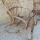 Paire de fauteuils oeufs en rotin vintage des années 60