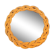 Yellow wicker mirror