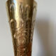 Vase en laiton doré gravé Indien