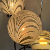 Waterfall floor lamp 5 globes Marinha Grande factory 70s