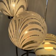 Waterfall floor lamp 5 globes Marinha Grande factory 70s