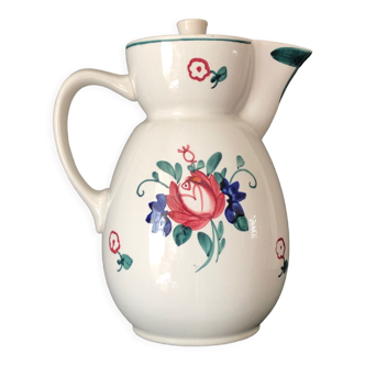 Old ceramic teapot Digoin and Sarreguemine